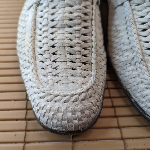 Bally Switzerland Burgos Continentals  Men Size 8 White Woven Leather Causal Loa main image 4